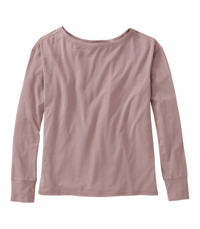 Women's Beyond Soft Tee, Pleat-Back Long-Sleeve - LLBeanoutlets
