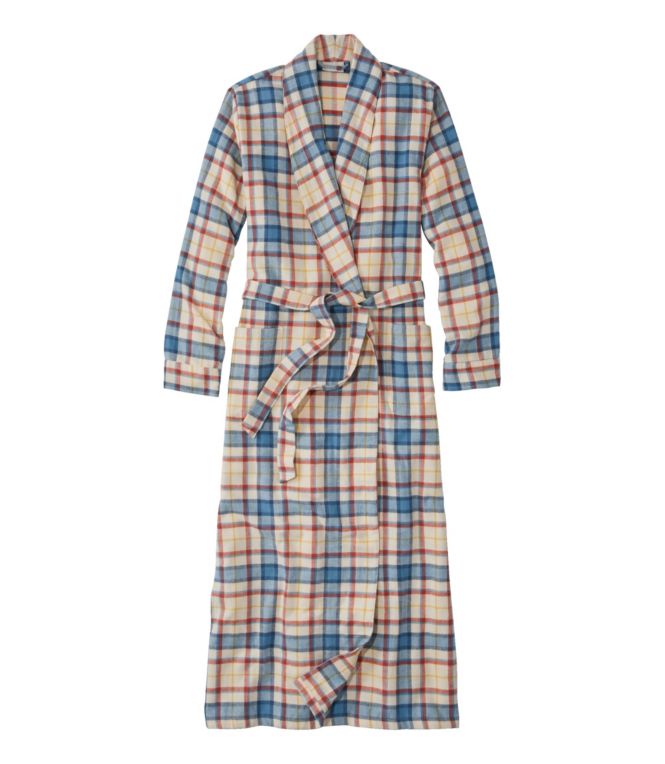 Women's Scotch Plaid Flannel Robe - LLBeanoutlets