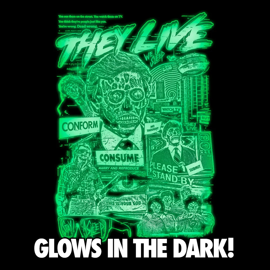 THEY LIVE: CONSUME - T-SHIRT (FORMALDEHYDE FACE BLUE) - LLBeanoutlets