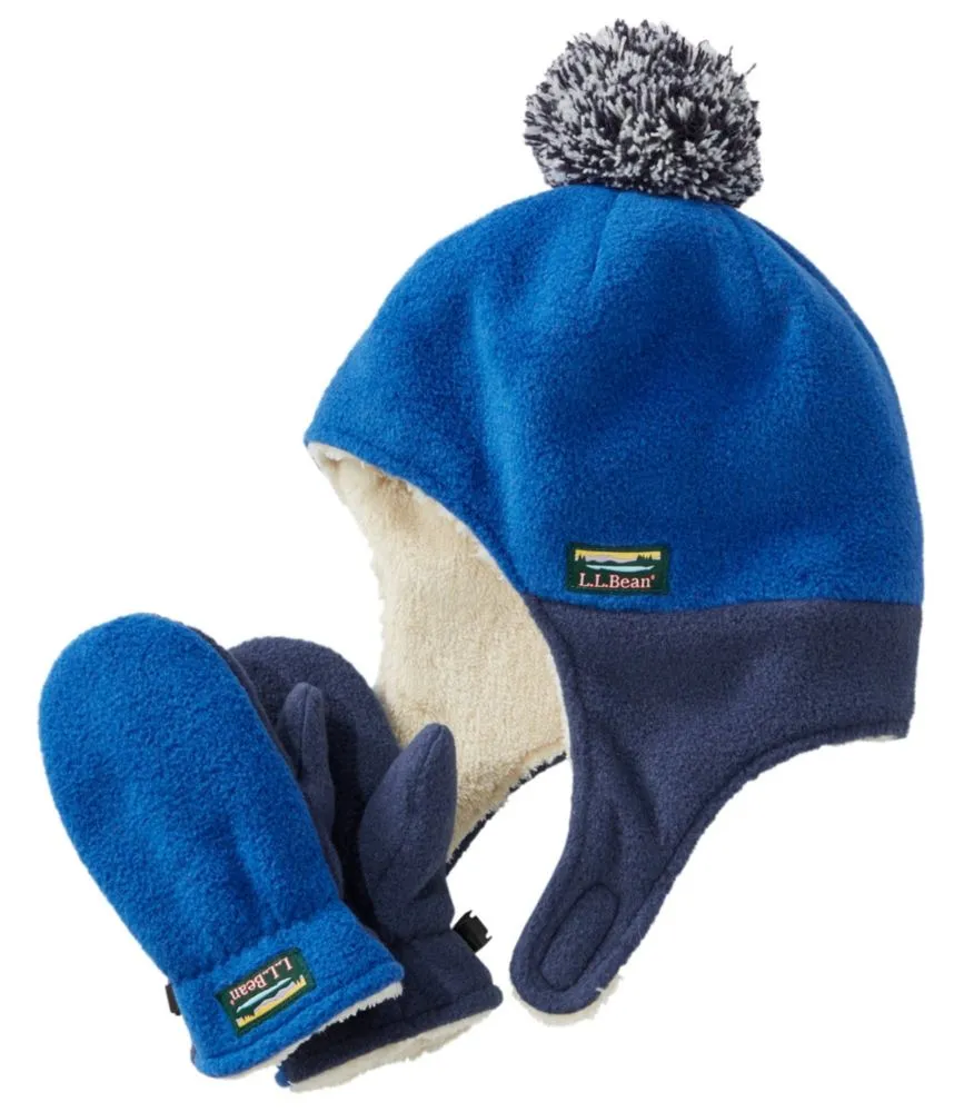 Infants' and Toddlers' Mountain Classic Fleece Hat and Mitten Set - LLBeanoutlets