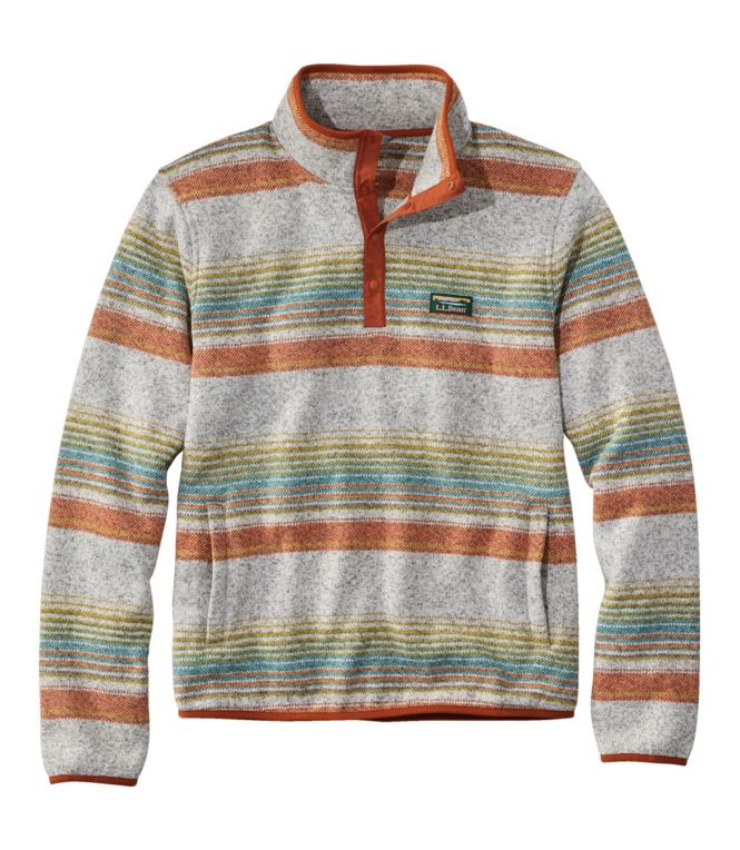 Men's L.L.Bean Sweater Fleece Pullover, Print - LLBeanoutlets