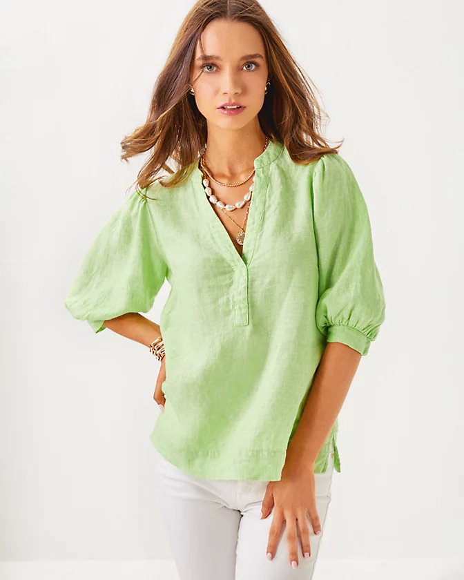 Mialeigh Linen Top - LLBeanoutlets
