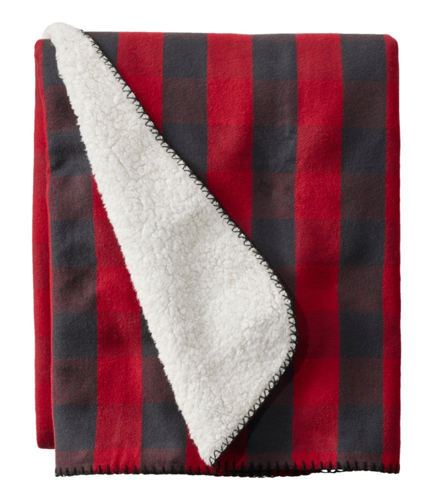 Flannel Sherpa Throw - LLBeanoutlets