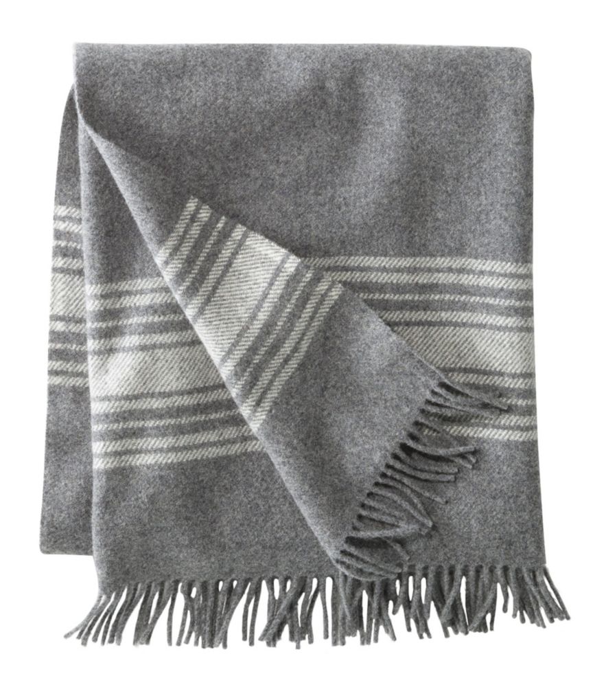 Washable Wool Throw, Striped - LLBeanoutlets