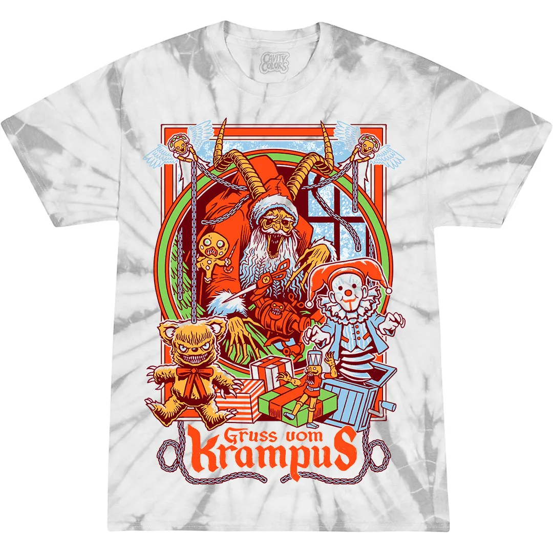 KRAMPUS: CHEERFUL CREEPOUT - T-SHIRT (SNOWGLOBE TIE DYE) - LLBeanoutlets