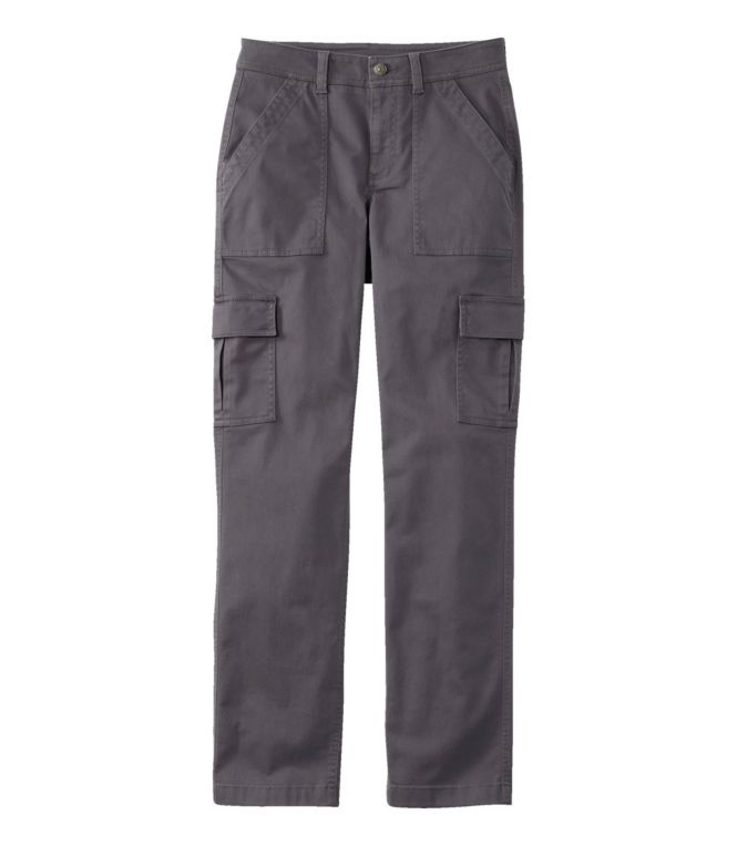 Women's Comfort Stretch Pants, Mid-Rise Straight-Leg Cargo - LLBeanoutlets