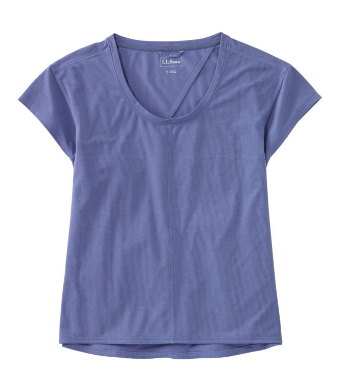 Women's Ribbed Performance Tee, Short-Sleeve - LLBeanoutlets