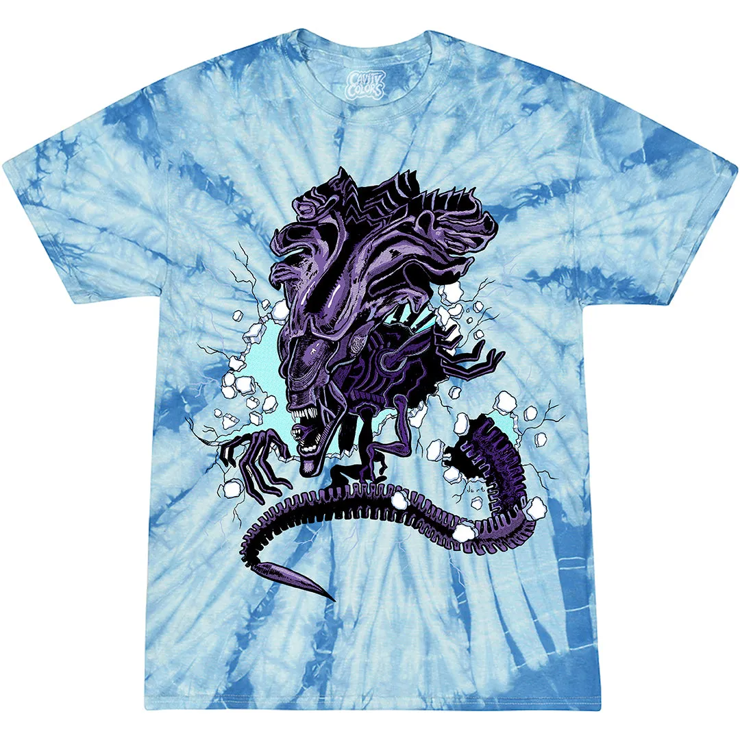 ALIEN VS. PREDATOR: THE QUEEN - T-SHIRT (CRACKED ICE TIE DYE) - LLBeanoutlets
