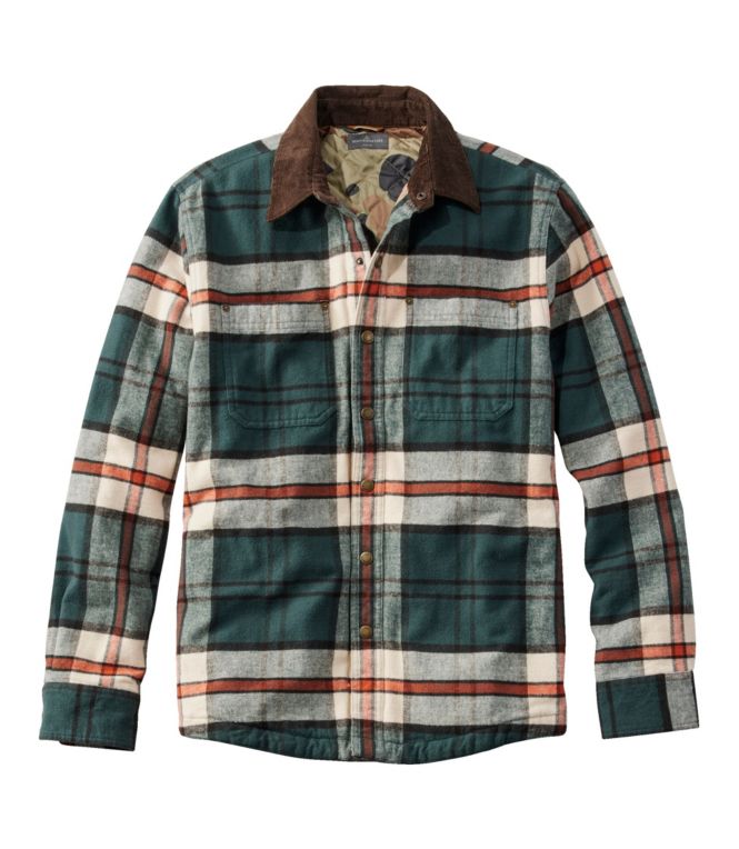 Men's Signature 1933 Chamois Cloth Shirt, Lined, Pattern - LLBeanoutlets
