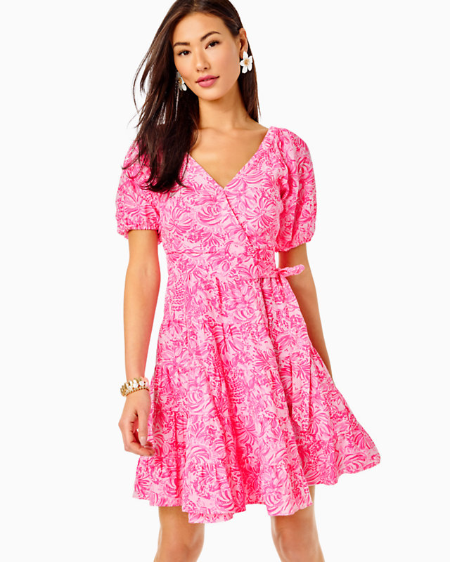 Iralee Linen Wrap Dress - LLBeanoutlets