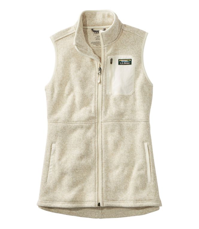 Women's L.L.Bean Sweater Fleece Long Vest - LLBeanoutlets