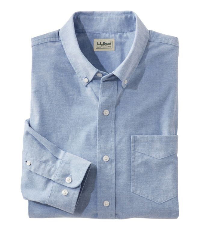 Men's Comfort Stretch Oxford Shirt, Traditional Untucked Fit - LLBeanoutlets