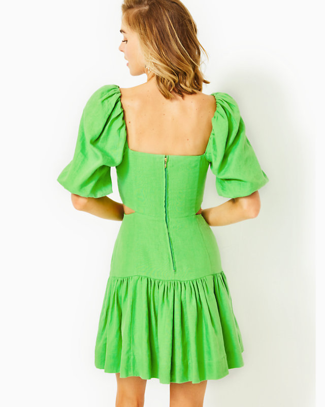Kylanne Elbow Sleeve Linen Dress - LLBeanoutlets