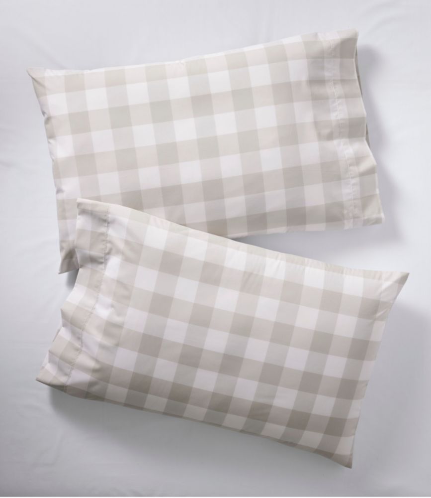 280-Thread-Count Pima Cotton Percale Sheet Set, Check - LLBeanoutlets