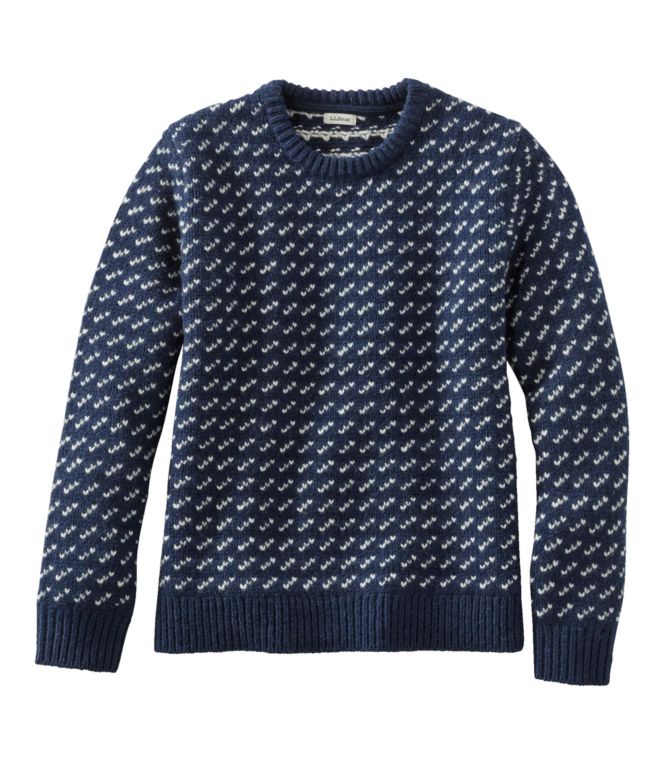 Women's Bean's Classic Ragg Wool Sweater, Crewneck Bird's-Eye - LLBeanoutlets