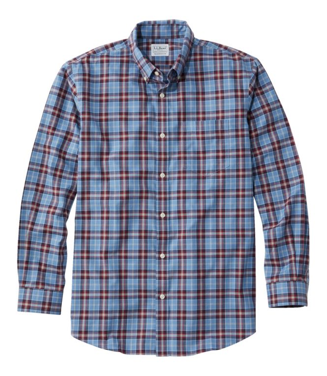 Men's Wrinkle-Free Kennebunk Sport Shirt, Traditional Fit Check - LLBeanoutlets