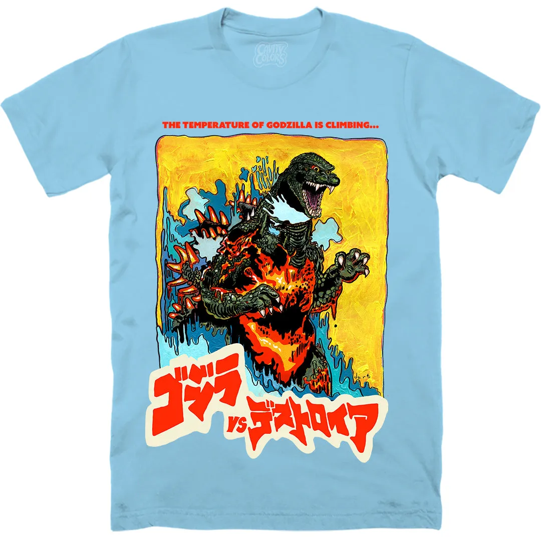 GODZILLA VS. DESTOROYAH: TEMPERATURE IS CLIMBING - T-SHIRT (STEAM CLOUD BLUE) - LLBeanoutlets