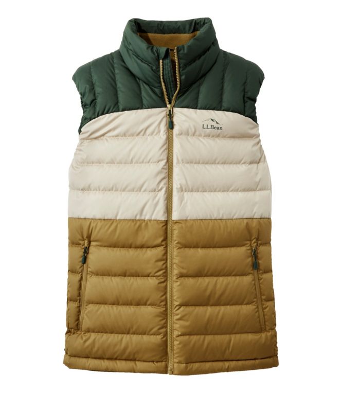 Men's Bean's Down Vest, Colorblock - LLBeanoutlets
