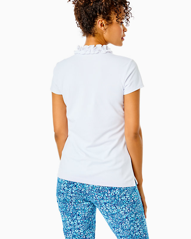 UPF 50+ Luxletic Frida Ruffle Polo Top - LLBeanoutlets