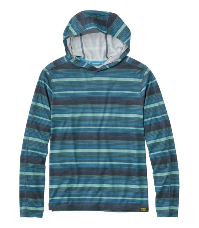 Men's Everyday SunSmart? Tee, Long-Sleeve Hoodie Stripe - LLBeanoutlets