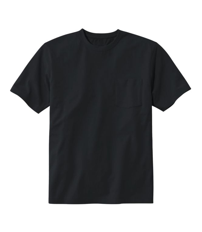 Men's Carefree Unshrinkable Tee with Pocket, Traditional Fit - LLBeanoutlets