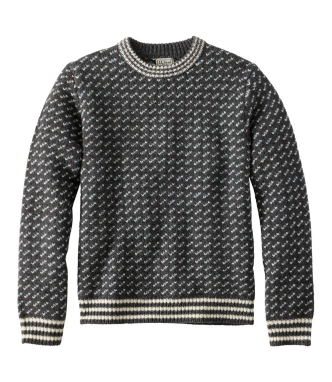 Men's Bean's Classic Ragg Wool Sweater, Crewneck, Birdseye - LLBeanoutlets