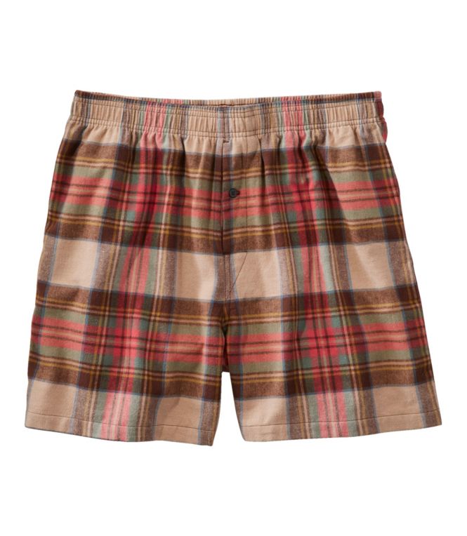 Men's Scotch Plaid Flannel Boxers - LLBeanoutlets