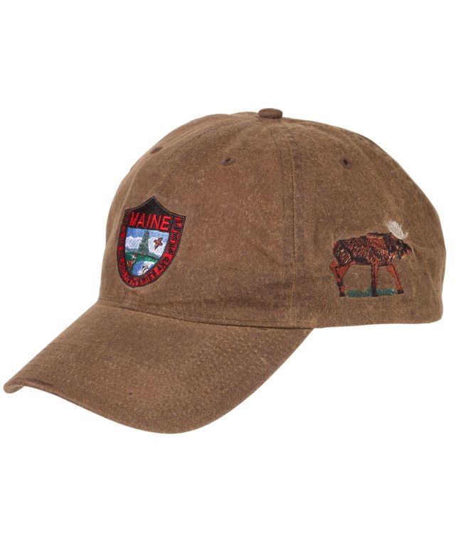 Adults' MIF&W Waxcloth Hat, Moose - LLBeanoutlets