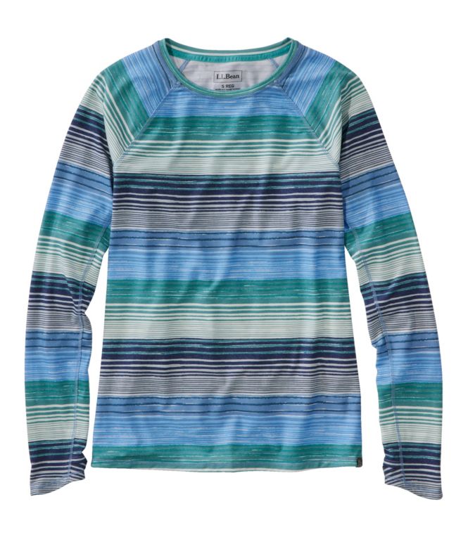 Women's Everyday SunSmart? Tee, Crewneck Long-Sleeve Stripe - LLBeanoutlets