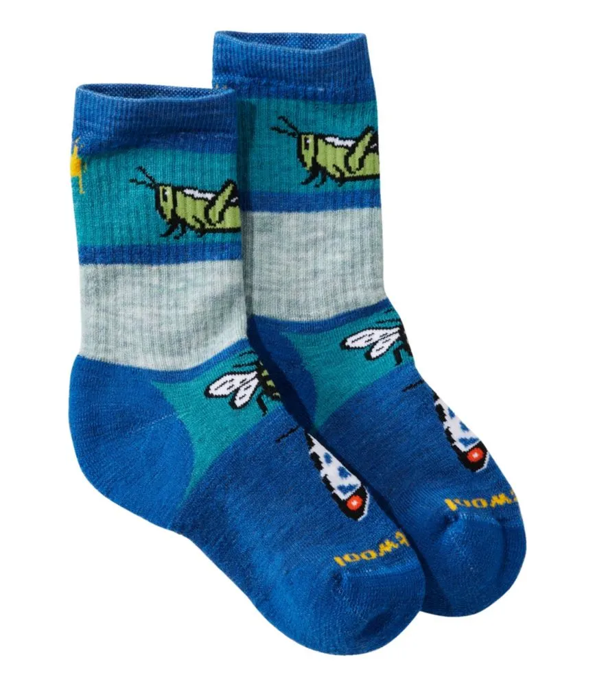 Kids' Smartwool Hike Full-Cushion Crew Socks, Garden Bugs - LLBeanoutlets