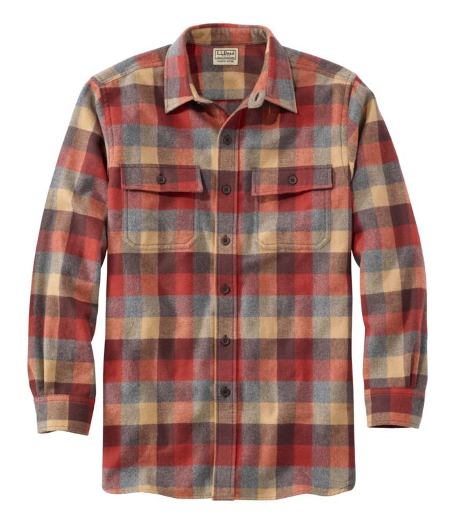Men's Chamois Shirt, Slightly Fitted, Plaid - LLBeanoutlets