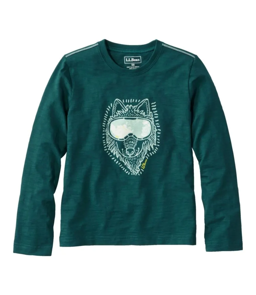 Kids' Graphic Tee, Long-Sleeve Glow-in-the-Dark - LLBeanoutlets