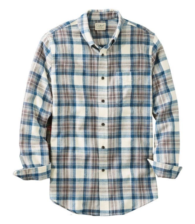 Men's Scotch Plaid Flannel Shirt, Slim Fit - LLBeanoutlets