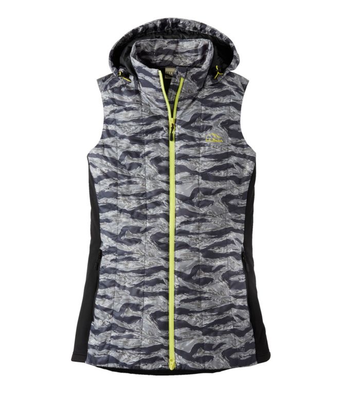 Women's PrimaLoft Packaway Long Vest, Print - LLBeanoutlets