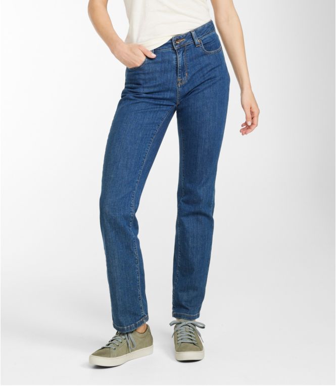 Women's True Shape Jeans, High-Rise Straight-Leg - LLBeanoutlets