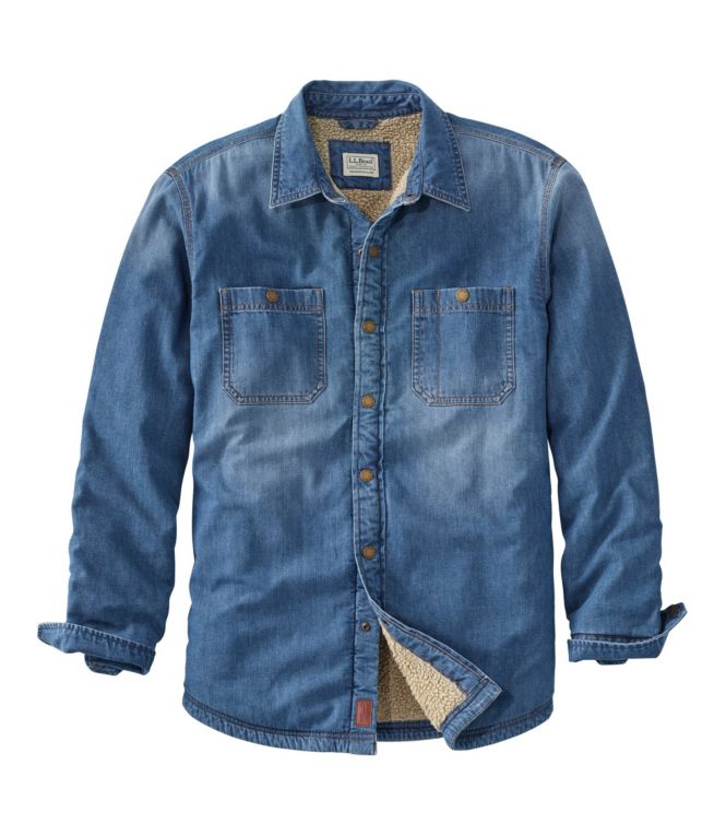 Men's 1912 Heritage Lined Shirt Jac, Denim - LLBeanoutlets