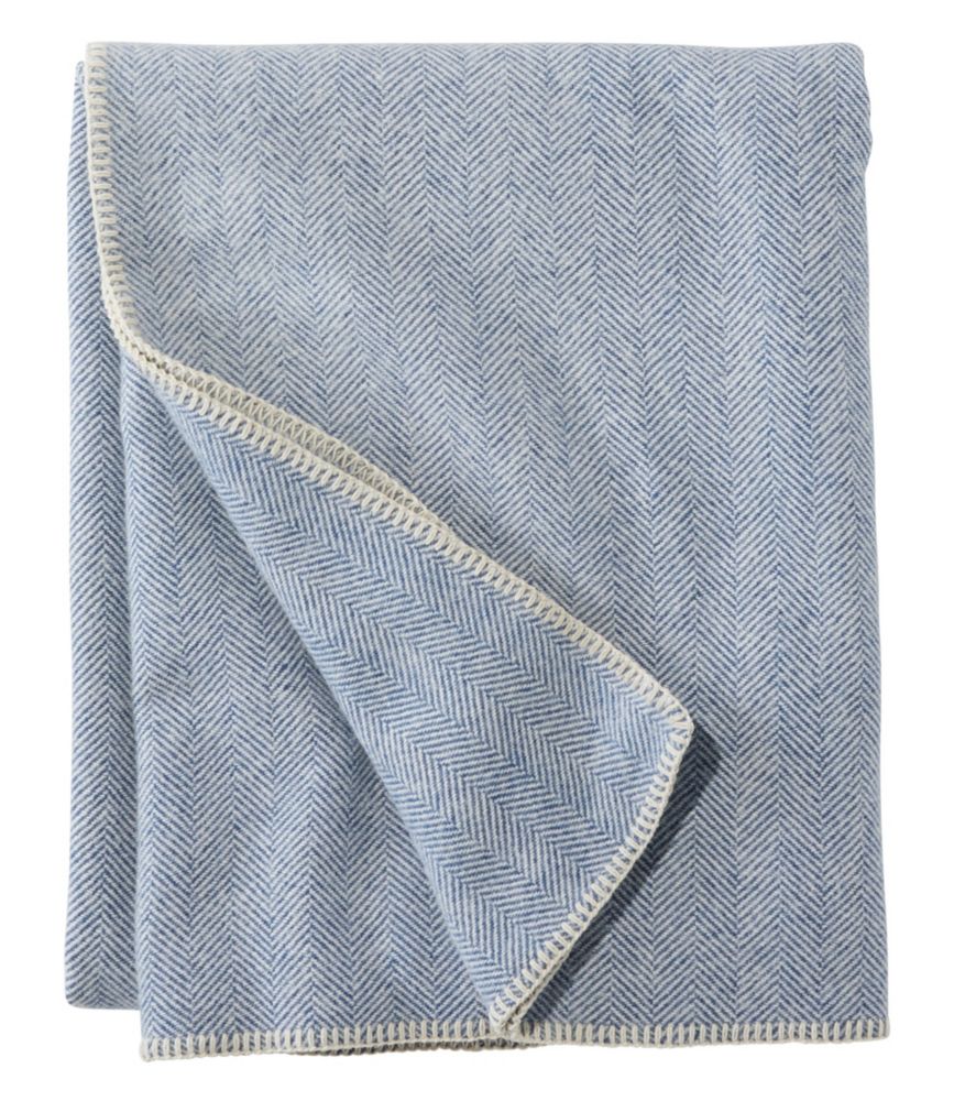 Washable Wool Blanket, Herringbone - LLBeanoutlets