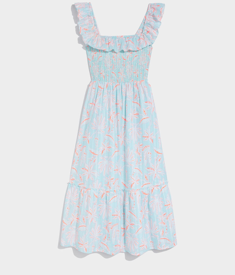 Cay Floral Smocked Midi Dress - LLBeanoutlets