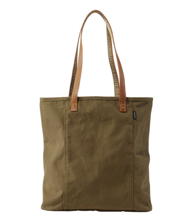 Leather-Handle Essential Tote Bag - LLBeanoutlets
