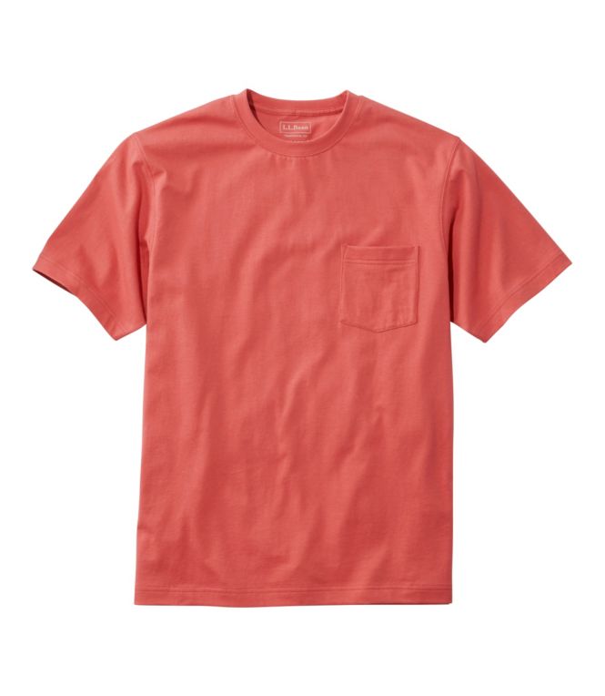 Men's Carefree Unshrinkable Tee with Pocket, Traditional Fit - LLBeanoutlets