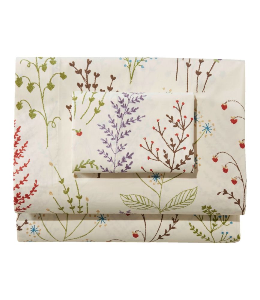 Botanical Floral Percale Sheet Collection - LLBeanoutlets