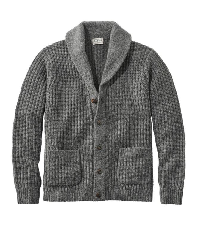 Men's L.L.Bean Classic Ragg Wool Sweaters, Cardigan - LLBeanoutlets