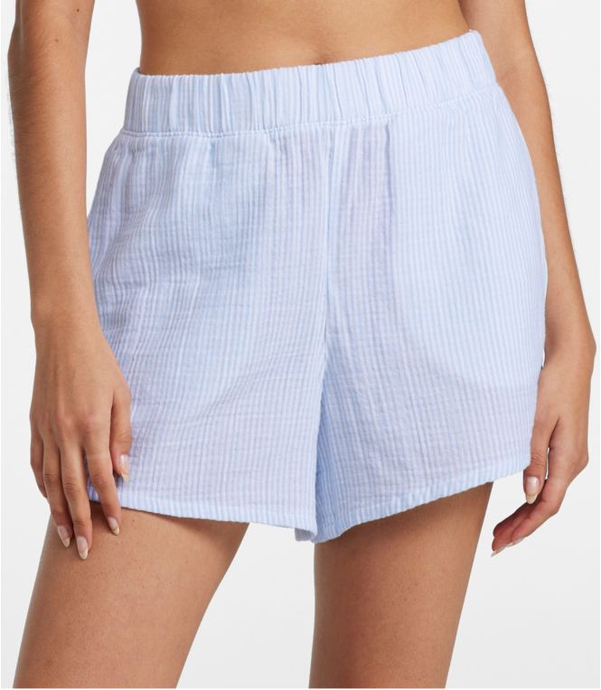 Women's Cloud Gauze Cover-Up Shorts, Stripe - LLBeanoutlets