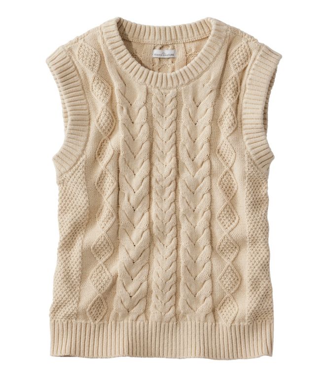 Women's Signature Classic Fisherman Sweater Vest - LLBeanoutlets