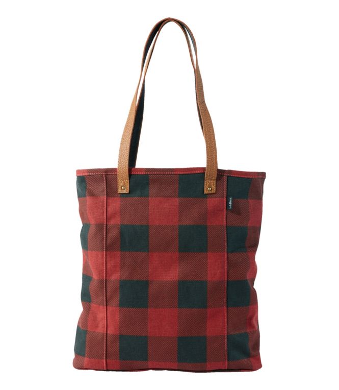 Leather-Handle Essential Tote Bag, Print - LLBeanoutlets