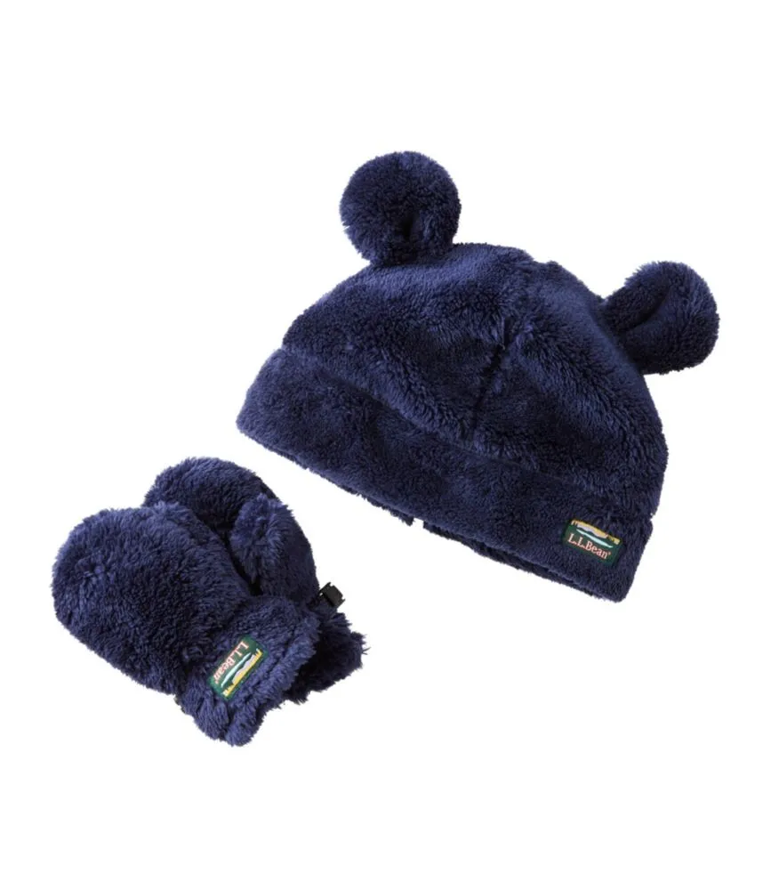 Toddlers' Hi-Pile Hat and Mitten Set - LLBeanoutlets