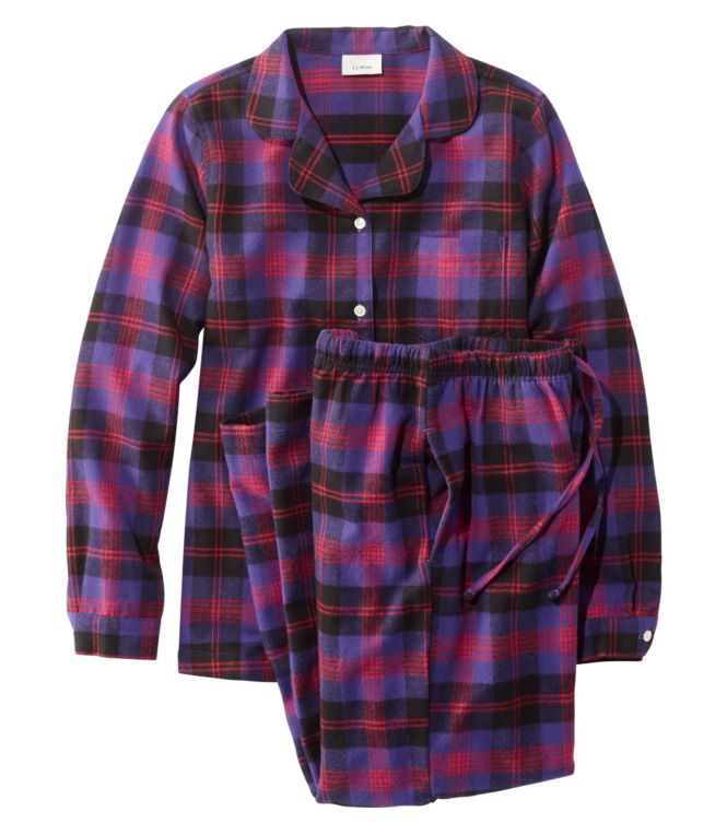 Women's Scotch Plaid Flannel Pajamas - LLBeanoutlets