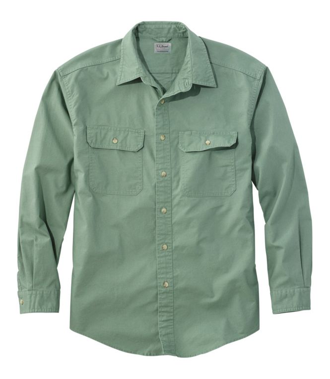 Men's Sunwashed Canvas Shirt, Traditional Fit - LLBeanoutlets