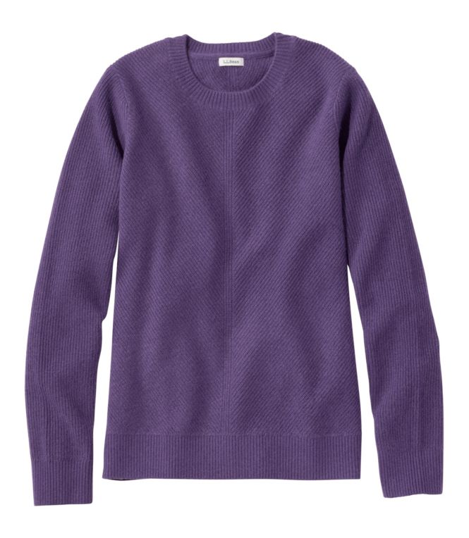 Women's Classic Cashmere Textured Sweater, Crewneck - LLBeanoutlets