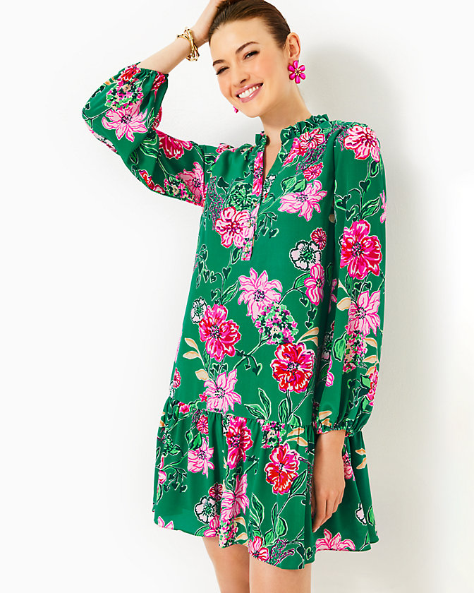 Evaline Silk Dress - LLBeanoutlets